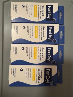 New PanOxyl Overnight Spot Patches Hydrocolloid Patches- 4 Boxes of 20 Patches